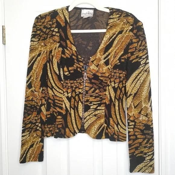 Vintage Joseph‎ Ribkoff  Pattern Zipper Jacket - Picture 2 of 8